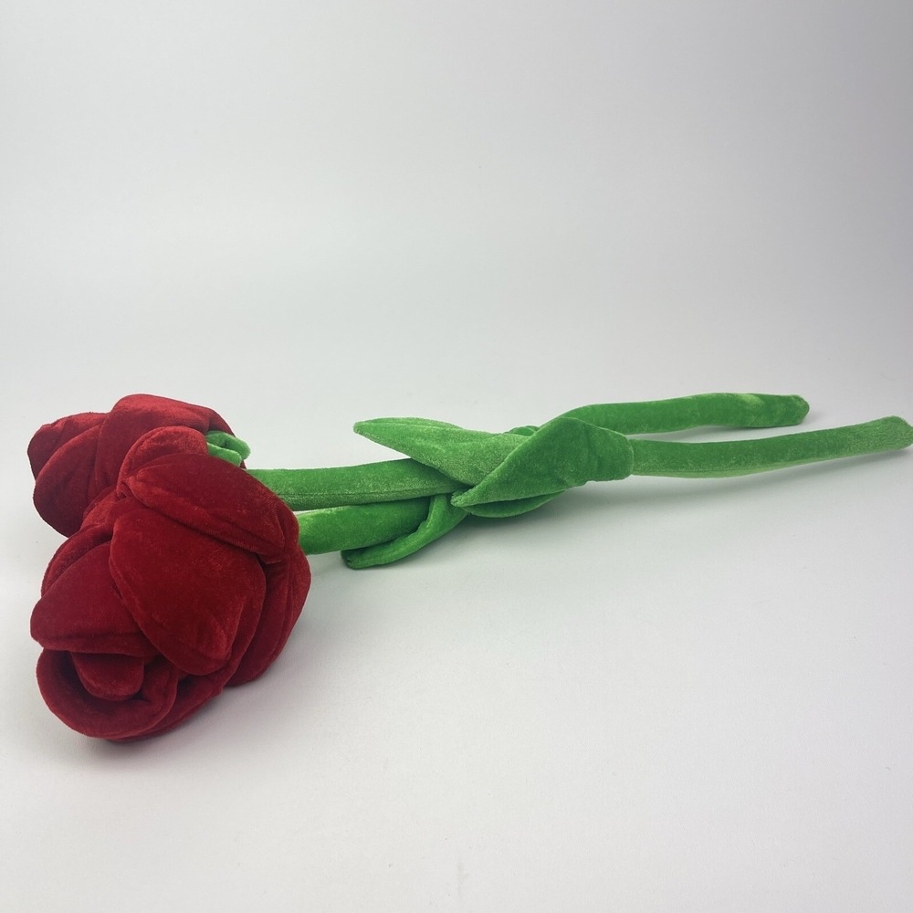 Plush Bendable Roses Valentine Gift Valentines Day Set Of 2 Red Love Gift